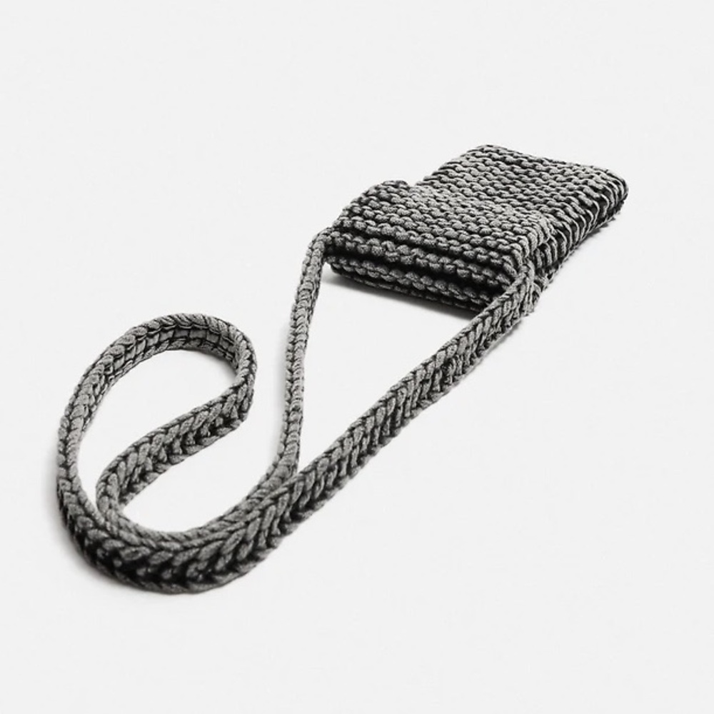 NWT Zara Man Unisex MACRAMÉ CROSSBODY BAG - Picture 6 of 12